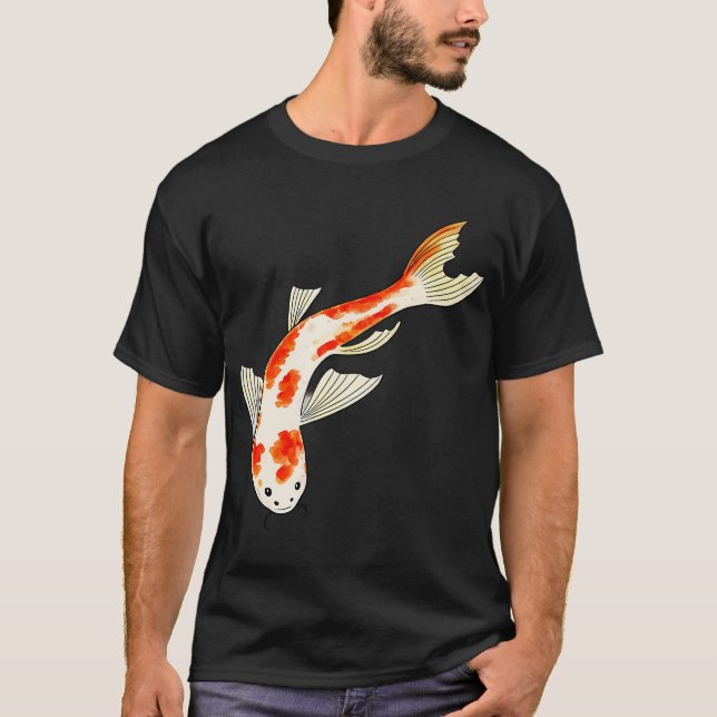 Camiseta Pez Koi Naranja (Anverso)
