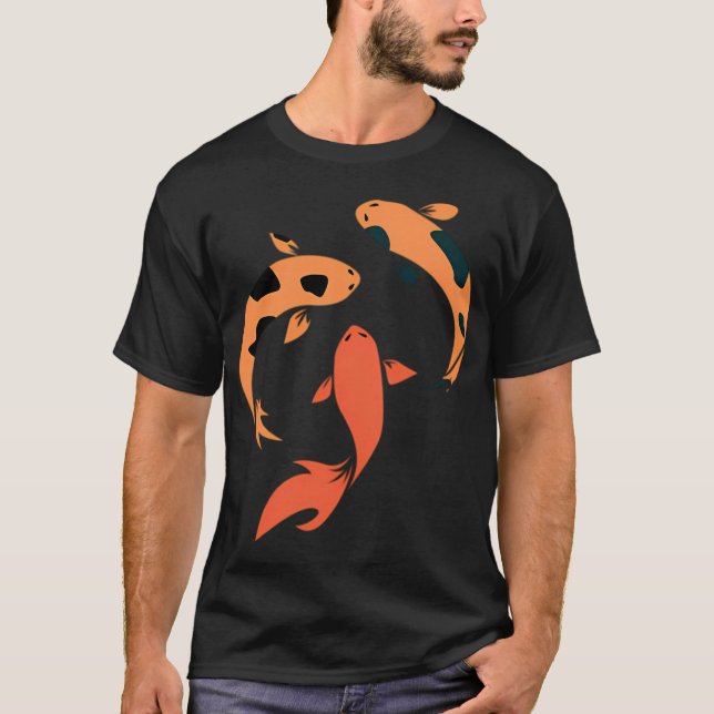 Camiseta Pez koi naranja (Anverso)