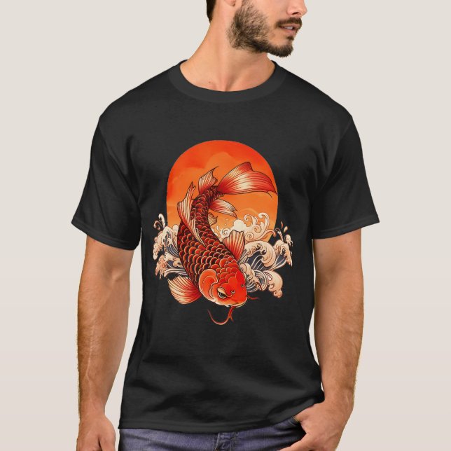 Camiseta Pez Koi Naranja (Anverso)
