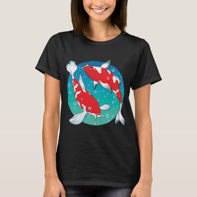 Camiseta Pez Koi Rojo (Anverso)