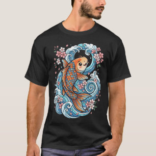 Camiseta Pez Koi Samurái Épico