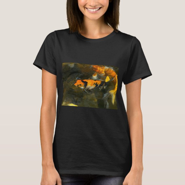 Camiseta Pez Koi Soplando Burbujas (Anverso)
