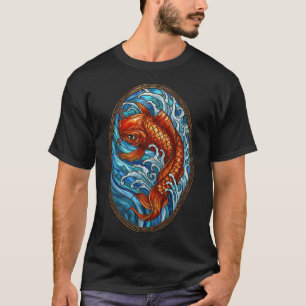 Camiseta Pez Koi Vidrio Pintado