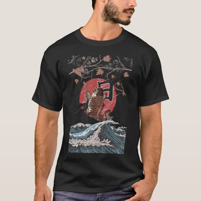 Camiseta Pez koi volando (Anverso)