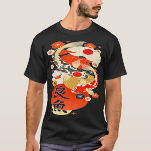 Camiseta pez koi yendo yang yang: gato suertudo japonés -Ma