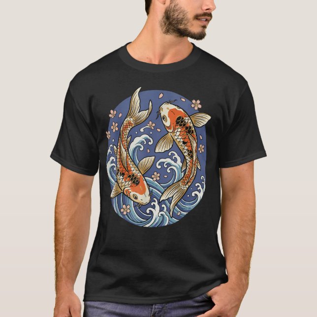 Camiseta Pez Koi Yin Yang (Anverso)