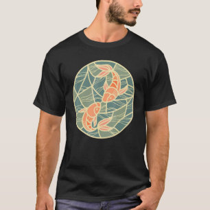 Camiseta Pez Koi Yin Yang Estilo Asiático