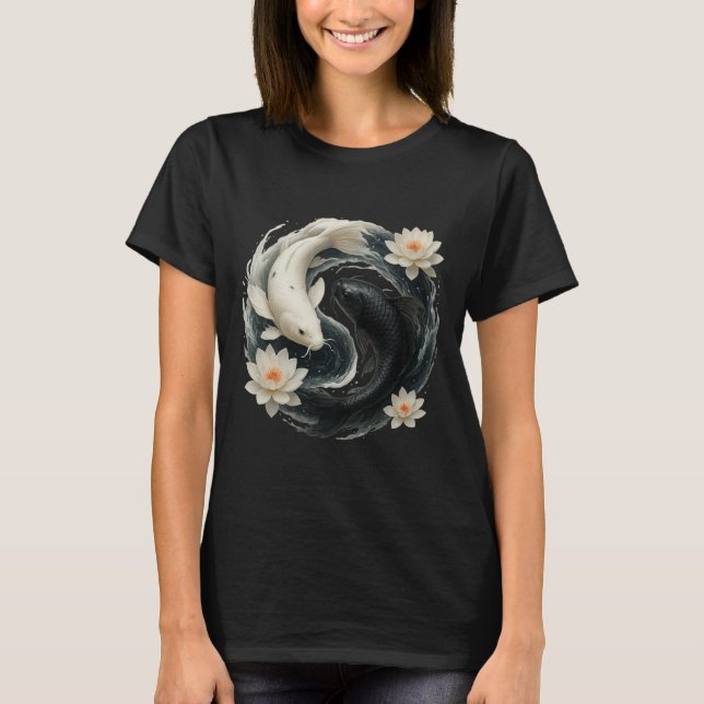 Camiseta Pez Koi Ying Yang (Anverso)