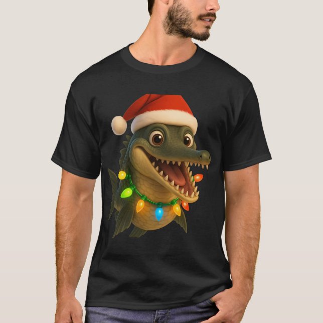 Camiseta Pez Lagarto de Navidad (Anverso)