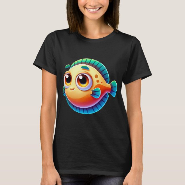 Camiseta Pez lenguado adorable (Anverso)