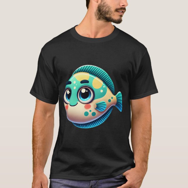 Camiseta Pez lenguado adorable (Anverso)