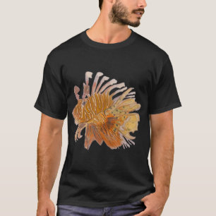 Camiseta Pez León Dibujado a Mano
