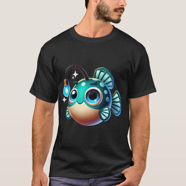 Camiseta Pez Linterna Adorable (Anverso)