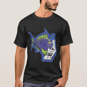 Camiseta Pez linterna divertido dibujo animado