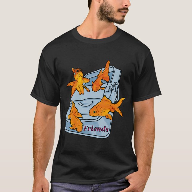 Camiseta Pez linterna lindo nadando (Anverso)