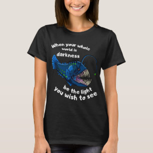 Camiseta Pez Linterna Luz Oscuridad inspiracional pez Cla