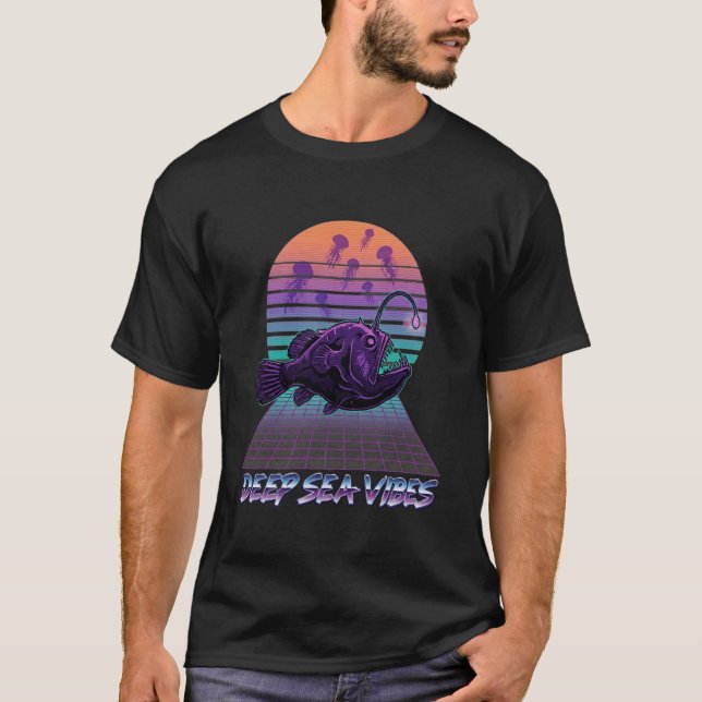 Camiseta Pez Linterna Medusa Retro (Anverso)