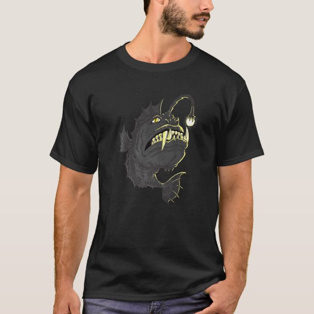 Camiseta Pez Linterna Pez de Aguas Profundas (Anverso)