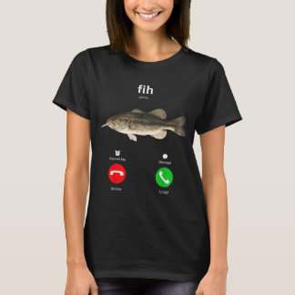Camiseta Pez llamando a pez fumando Meme divertido de pesca