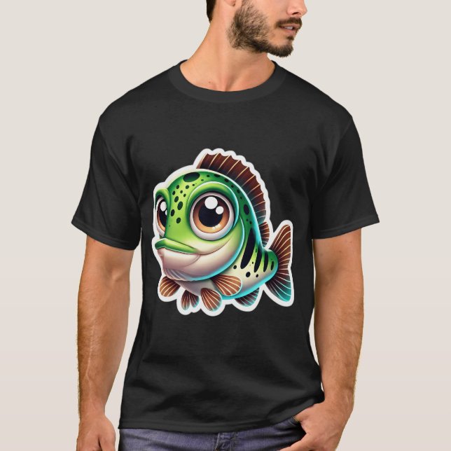 Camiseta Pez Lubina Manchada Adorable (Anverso)