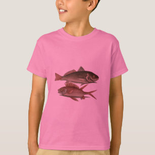 Camiseta Pez Lubina Roja Pescador Arte