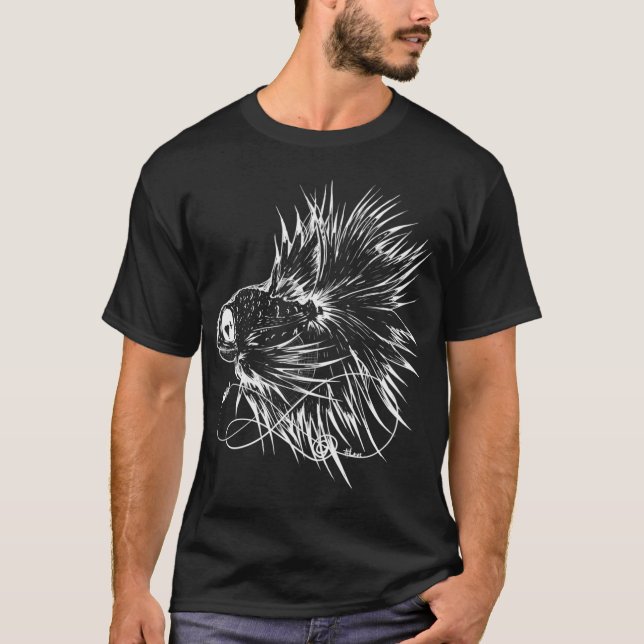Camiseta Pez luchador zombie (Anverso)