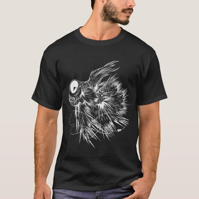 Camiseta Pez luchador zombie (Anverso)