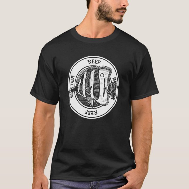 Camiseta Pez Mariposa Constructor de Arrecifes Pez de Acuar (Anverso)