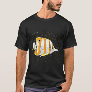Camiseta Pez Mariposa De Banda De Cobre Ilustración De Cora