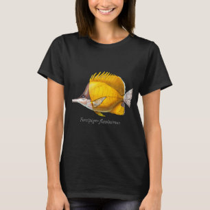Camiseta Pez Mariposa de Nariz Larga Amarillo Nombre Cientí