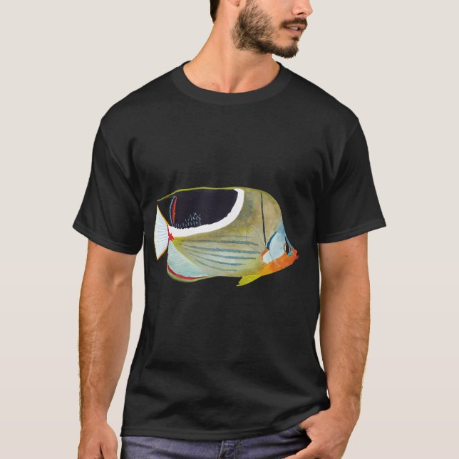 Camiseta PEZ MARIPOSA SILLÍN-Chaetodon ephippium (Anverso)