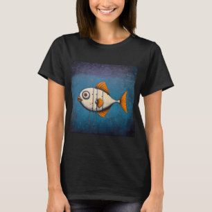 Camiseta Pez Mecánico de Aleta Dorada