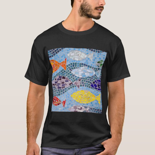 Camiseta Pez mosaico colorido (Anverso)