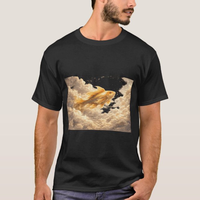 Camiseta Pez nada a través de las nubes (Anverso)