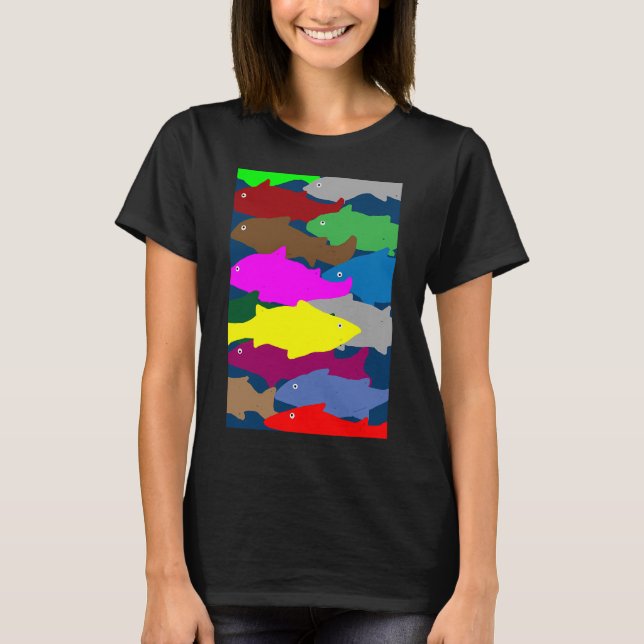 Camiseta pez nadando (Anverso)