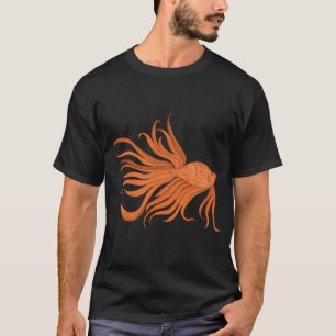 Camiseta Pez naranja acuarela elegante