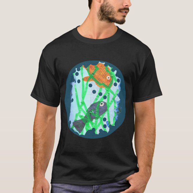 Camiseta Pez naranja y azul (Anverso)