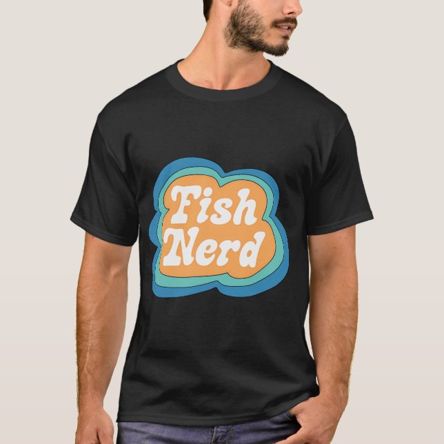 Camiseta Pez Nerd (Amarillo sobre Verde) (Anverso)