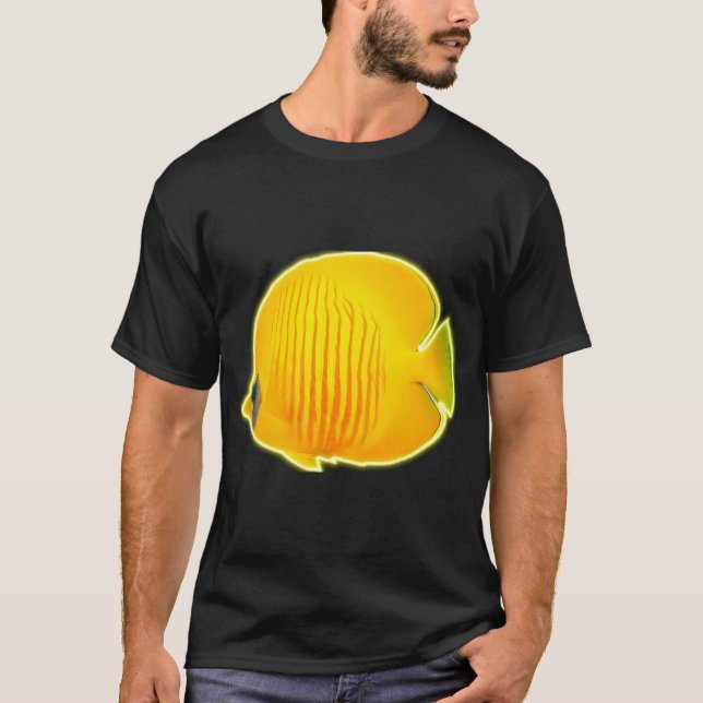 Camiseta Pez oceánico amarillo asombroso (Anverso)