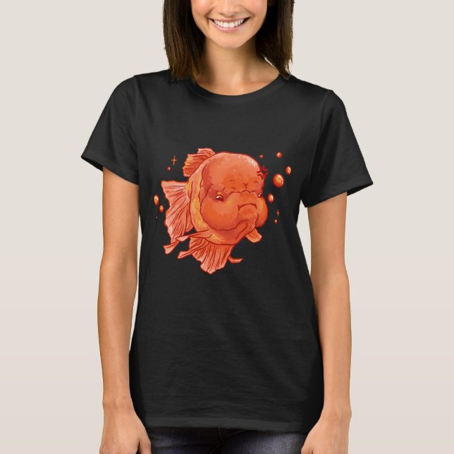 Camiseta Pez Oranda Naranja Enojado (Anverso)
