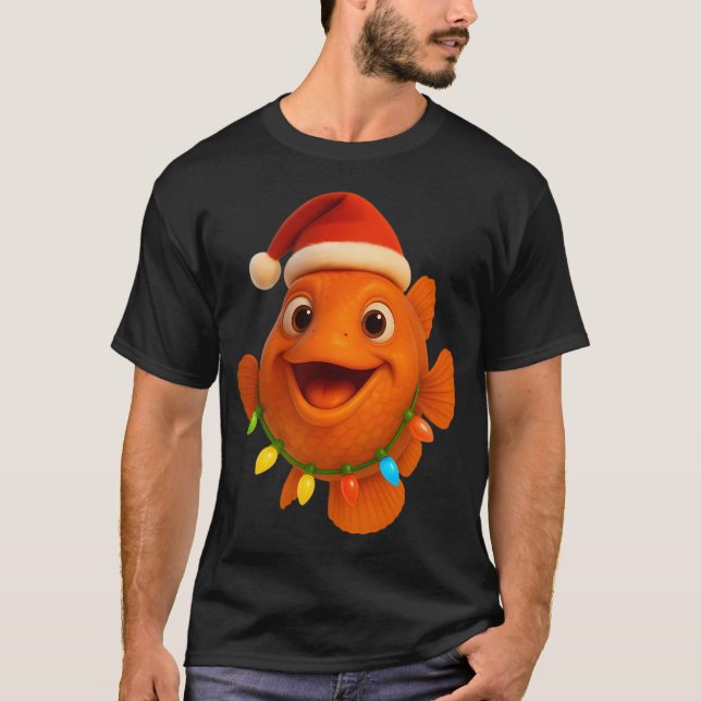 Camiseta Pez Orange Roughy de Navidad (Anverso)