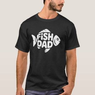 Camiseta Pez Papá Divertido Pescador Orgullo Acuario Mascot