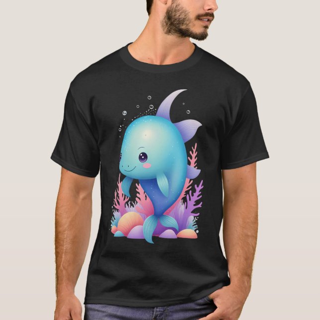 Camiseta Pez pastel kawaii (Anverso)