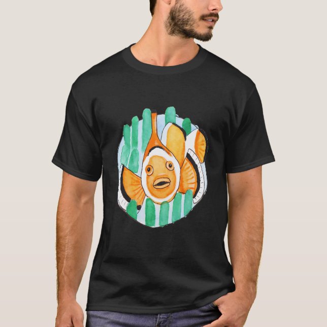 Camiseta Pez payaso acuarela (Anverso)