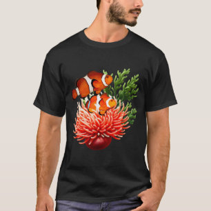 Camiseta Pez Payaso Anémona Acuario de Arrecife de Agua Sal