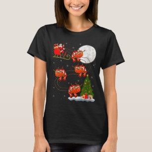 Camiseta Pez Payaso Mujer Santa Sleigh Volando Divertido Má