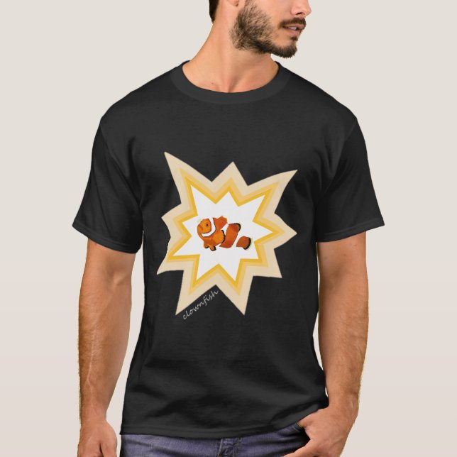 Camiseta Pez payaso pintado a mano (Anverso)