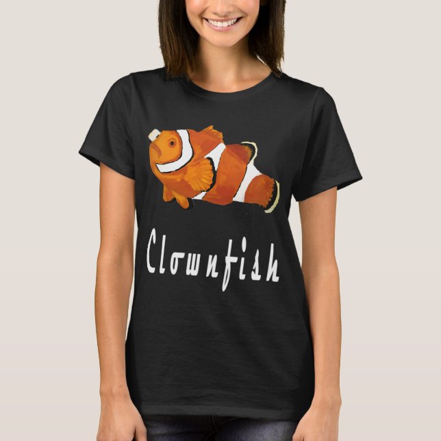 Camiseta Pez payaso pintado a mano (Anverso)