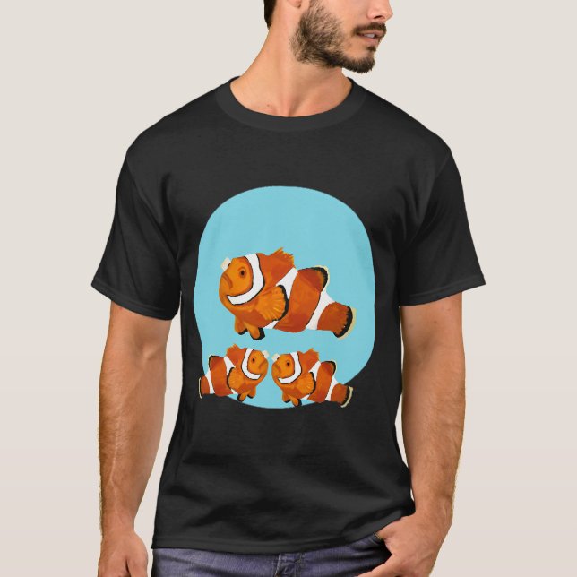 Camiseta Pez payaso pintado a mano (Anverso)