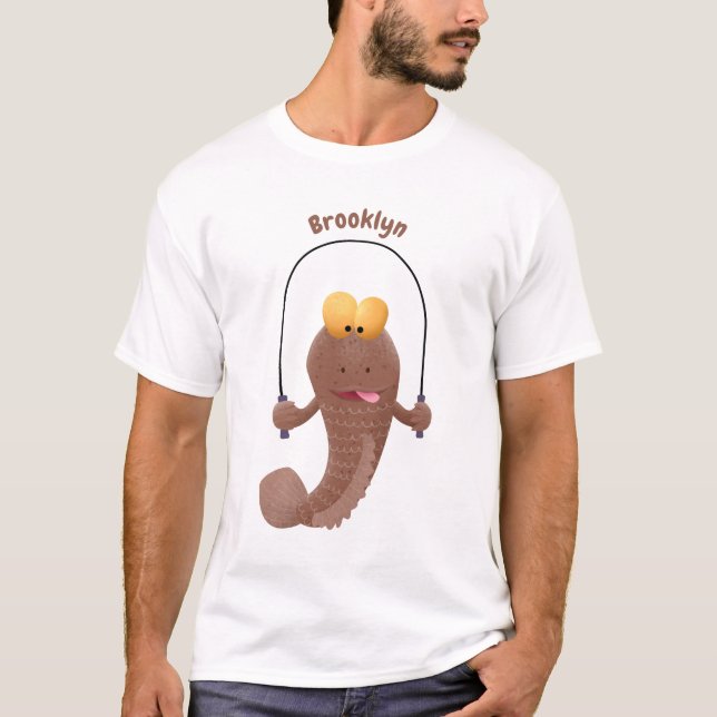 Camiseta Pez payaso saltarín de barro de dibujos animados d (Anverso)